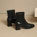 5566 Autumn Winter Fashion Short 2024 New Fleece Lined Square Toe Chunky Heel Thin Back Zipper Low Women's Boots_vogvips.com
