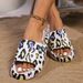 Summer Hot-selling Women's Shoes Sexy Leopard Print Slippers Outdoor Vacation Beach Walk Home Bathing Pink And White Sanders_vogvips.com