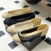 High Version 2025 New Xiaoxiangfeng Woven Hollow Ballet Flat Bottomed Color Blocked Single Shoes Fashionable Women_vogvips.com