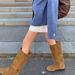 Genuine Leather 2024 Korean Style Large Suede High Tube Western For Women Flat Slimming Over-the-Knee Long Riding Boots_vogvips.com