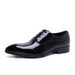 Trendy Men's Patent European Version Pointed Pure Leather Single For Daily Work Wear Comfortable Wedding Shoes_vogvips.com