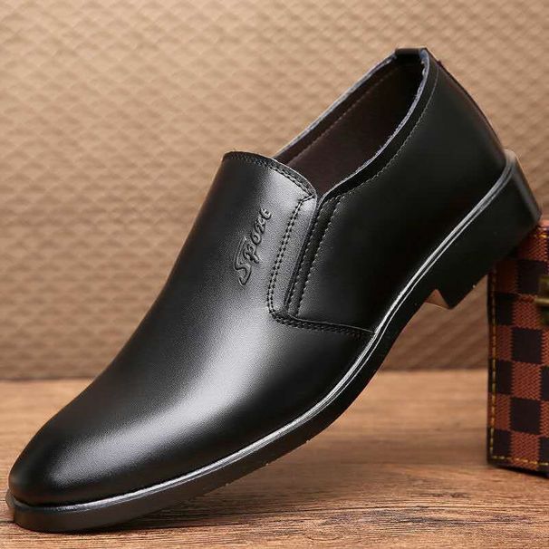 New Low Cut Business British Pointed Fashion Versatile Leather Simple Formal Single Shoes, Men's Wedding Shoes_vogvips.com