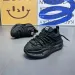 Fashionable Mens Designer Durable Thick Soled Sneakers Versatile Pure Black White Solid Color Casual Dad Shoes Size 39_vogvips.com
