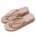 Rhinestone Flip-flops Beach Shoes Slippers Women's Summer Fashion Outwear Seaside Thick Sole Wedge Heel Flip-flops_vogvips.com