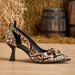 Women's Genuine Leather Sandals A Shallow Cut, Extremely Stylish And Suitable Pairing With Skirts, Elegant High-heeled_vogvips.com