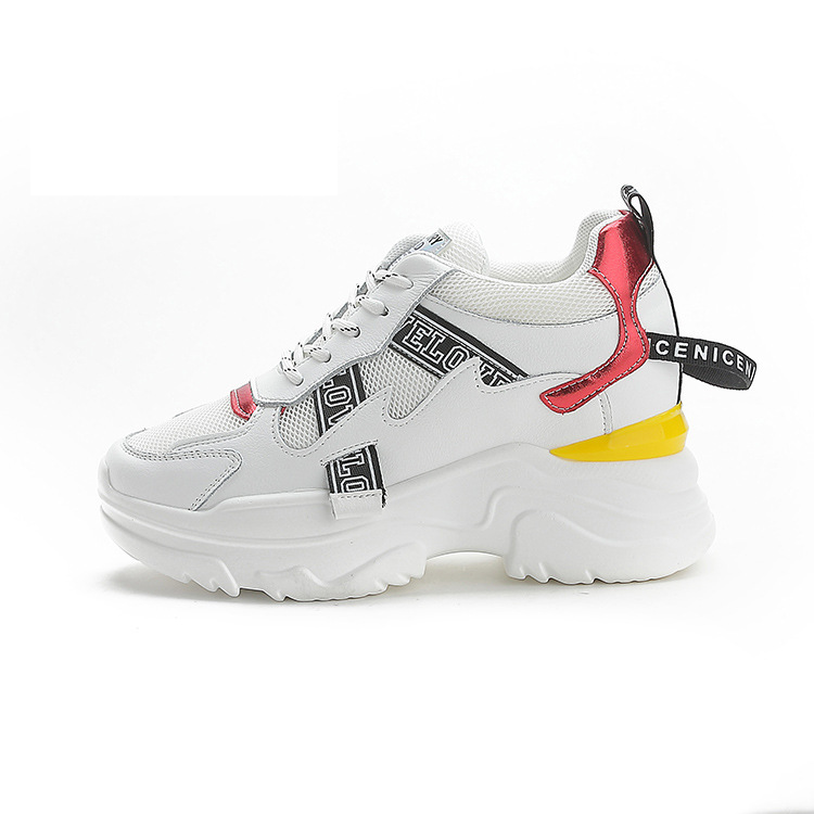 Trendy Sunday Dad 2025 Spring And Autumn Women's New Internet Celebrity Sports Casual Shoes Thick Sole Height Increasing_vogvips.com