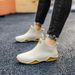 Fashionable Short Tube Rain Boots For Men Wearing Warm Rain Boots For Women Fishing, Car Washing, Kitchen Work, Waterproof Shoes With Rubber Covers_vogvips.com