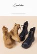 Big Yellow Boots Women 25 New Retro Spring And Autumn Martin Boots Motorcycle Ankle Boots_vogvips.com