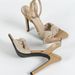 Factory Wholesale Cross-Border European And American Style Women's Knot One-Strap Round Toe Stiletto Sandals Apricot_vogvips.com