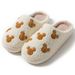 Fashion House Slippers For Women Men Winter Warm Home Comfy Cute Cartoon Indoor Slides Soft Sole Shoes Christmas Gifts_vogvips.com
