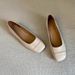 Sheepskin Version~Apricot-colored Women's Summer Commuting Soft Leather Flat Granny Shoes With Square Toe And Shallow_vogvips.com