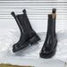 British Style Thick Soled Chelsea Boots, Women's Black Short Boots, A Must-have For Commuting To Show Off Height And Thinness_vogvips.com