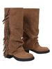 Women's Suede Fold Over Knee High Boots Slouch Boots Chunky Platform Round Toe Heel Wide Calf Long Boots Punk Fashion Riding Goth Winter Fall Boots_vogvips.com