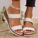 New Plus Size Women's Sandals, Fashionable And Casual Wedge Heel Thick Soled Sandals_vogvips.com
