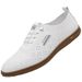Suitable For All Seasons Summer New Men's Versatile Breathable Hollow White Sole Soft Surface Non-Slip Slip-On Driving Casual Leather Shoes_vogvips.com
