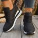 Autumn New Fashion Wedge Women Lightweight Non Slip Casual Sports Shoes Woman Thick Sole Lace Up Chunky Sneakers_vogvips.com