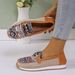 New Plus Size Women's Ethnic Style Metal Buckle Low Tops For Women To Wear On The Outside, With A Foot Pedal Single_vogvips.com