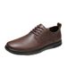 Men's Shoes Casual Pattern Leather Shoes Men's Soft-faced Leather Lace-up Flats_vogvips.com