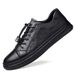 Men's Sports Shoes Irst Layer Cowhide Sot Leather Outdoor Low-top Black Board Shoes Breathable Men's Shoes_vogvips.com