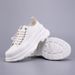 Simple White Thick-soled Canvas Shoes, Breathable Material, Soft And Elastic Outsole, Unisex_vogvips.com