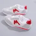 Round Head Deep Mouth Sneakers Light Versatile Breathable Cross Lace Casual Sports White Shoes Tennis Sneaker_vogvips.com