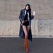 Simple And Stylish Thin Short Heel Long Suede Wide Mouth Slim Pointed Toe High Boots Brown_vogvips.com