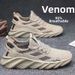 Men's Flyknit Mesh Sneakers Autumn Style Lightweight Comfortable Soft Soled Casual Running Shoes Fashionable_vogvips.com