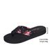 Plus-size European And American Style Women's Flip-flops For Outdoor Wear In Summer, High-end Casual Fashion Floral Print Flat Sandals_vogvips.com