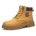 Top Leather Thick-soled Large-size Martin Boots Men's Rhubarb Boots High-top Outdoor Tooling Boots Velvet Men's Short Boots_vogvips.com