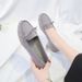 Bean Spring And Autumn New Bow Flat Sole Single Round Toe Pregnant Women's Large 43 Shoes_vogvips.com