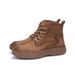 First Layer Cowhide Martin Boots For Men, New Autumn And Winter Short Boots, British Style, Fleece-Lined, Warm,_vogvips.com