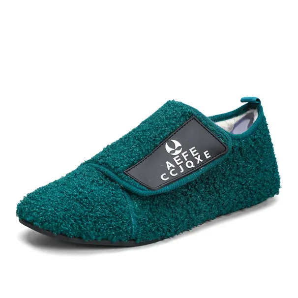 YRZL Men's Winter Cotton Slip-On Lightweight Indoor Warm Slippers Plush Bedroom Home Shoes Comfortable Loafers For Men_vogvips.com