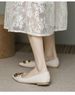 Genuine Flat Comfortable Women's New Summer Mom Pointed Toe Single Shoes Soft Leather Fairy Gentle Style Large Size_vogvips.com