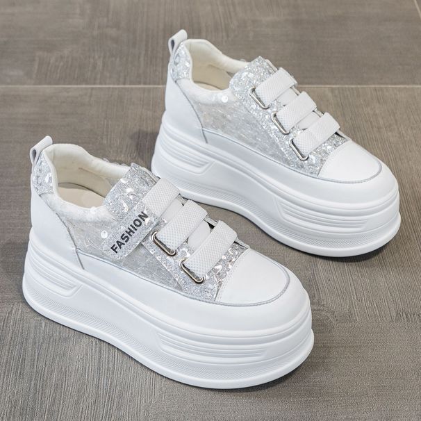 Women's Shoes With High And Thick Soles, Breathable Mesh Design, Suitable For Sports And Casual Wear By 2025._vogvips.com