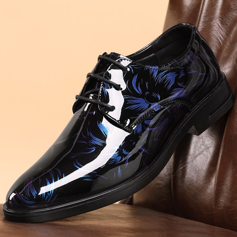 Suitable For All Seasons New Men's Spring And Autumn Fashion Lace-up Korean Style British Pointed Toe Formal Leather Large Size Shoes_vogvips.com