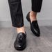 Euro Step Autumn New Casual Leather For Men, British Style Slip-On Brogue Carved Trendy Shoes, Korean Version With Internal Height_vogvips.com