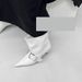 New Chinese 2024 Belt Buckle Wide Fashion Large Tube High Heel Pointed Toe Short Boots For Women Hot Girl Style_vogvips.com