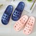 New Home Bathroom Water Drainage Slippers For Women Summer Non-Slip Hollow Out Bathing For Men Indoor_vogvips.com