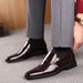 Zhengou Summer Breathable Men's Soft Sole British Pointed Business Casual Hollow Leather Shoes Daily Hole Sandals_vogvips.com