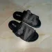 Black Lace Ruffle Closed Toe Platform Slides Women Non Slip Soft Sole Summer Outdoor Slippers_vogvips.com