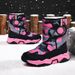 Children's Snow Boots Winter Outdoor Thickened Waterproof Medium And Large Children's Cotton Shoes Windproof And Cold-proof High Boots_vogvips.com