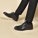 Leather 2024 Autumn Winter Round Toe Lace-up Single Black Top Layer Cowhide Buine Formal Profeional Flat Men'_vogvips.com
