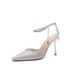 French Small Fragrant Style High Heeled Baotou Sandals For Women 2025 New Spring Slim Heel Fashion With Rhinestone_vogvips.com