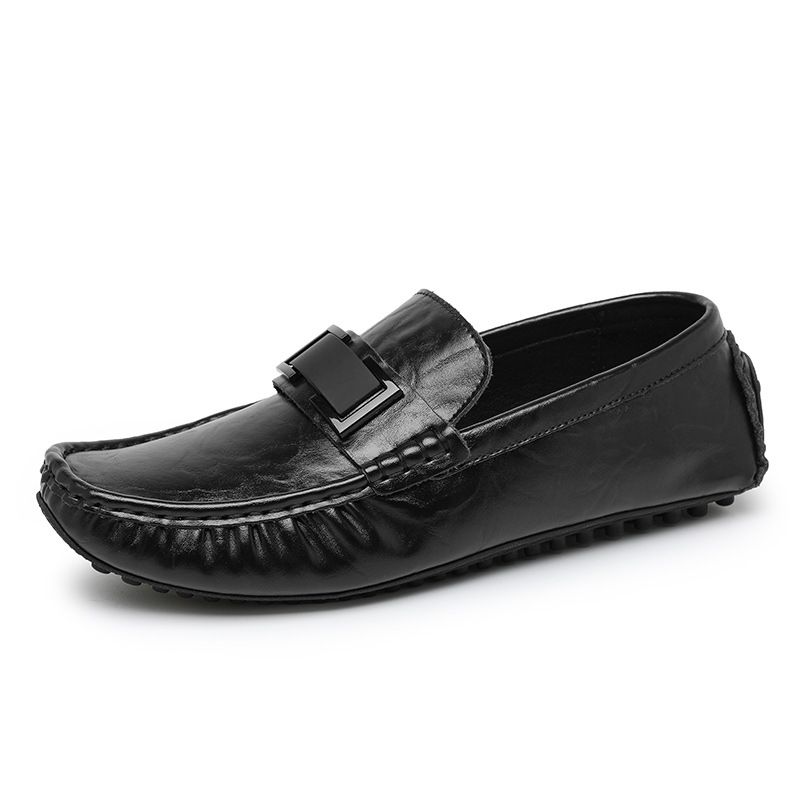 Live Streaming Doudou Shoes, Large Size Lazy Driving Shoes, British Casual Shoes, Genuine Leather Men's Shoes_vogvips.com