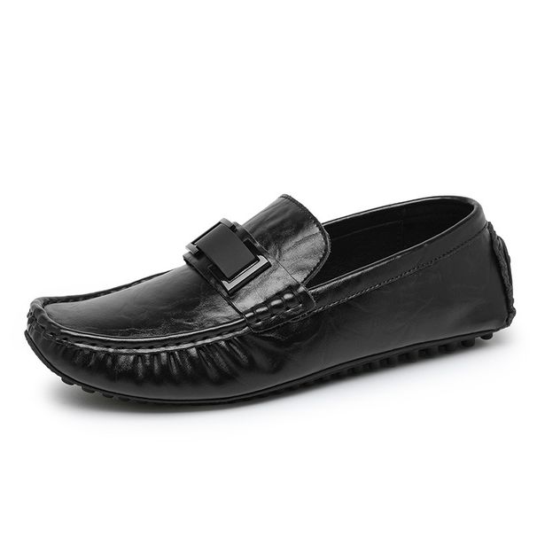 Live Streaming Doudou Shoes, Large Size Lazy Driving Shoes, British Casual Shoes, Genuine Leather Men's Shoes_vogvips.com