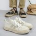 VASIBAEN men's shoes trendy niche design Hong Kong style sneakers 2024 spring canvas shoes men's versatile casual trend_vogvips.com