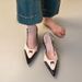 Women's Black Crisscross Strap Pointed Toe Sandals With Unique Heel Design Comfortable High Heels For Summer Elegant And Comfortable_vogvips.com
