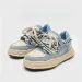 Invisible Height Increasing Thick Soled Men Women Versatile Sports Casual Sneakers Blue Washed Canvas Shoes_vogvips.com