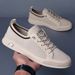 Straight New Casual Breathable Mesh Sports Thin Version, One Foot, Versatile Student Board Shoes, Men's Shoes_vogvips.com