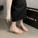 Best Selling Nude Transparent Square Toe Sandals Women's Outwear Non-slipplaidcasualelegant High Heels_vogvips.com